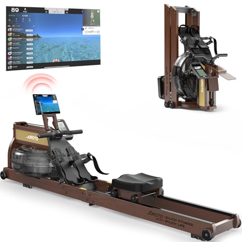 JOROTO MR380/MR390: Klappbares Eichenholz‑Rudergerät mit 28 L Tank und Bluetooth‑Monitor